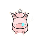なんとも言えない表情のブタちゃん（個別スタンプ：4）