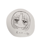 女の子 いろんな表情スタンプ（個別スタンプ：5）