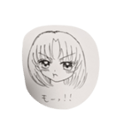 女の子 いろんな表情スタンプ（個別スタンプ：7）