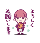バスケ女子78番（個別スタンプ：8）