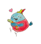 ピンクロビン リアクションスタンプ（個別スタンプ：4）