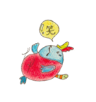 ピンクロビン リアクションスタンプ（個別スタンプ：8）