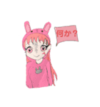 女の子(◡‿◡ฺ✿)（個別スタンプ：3）