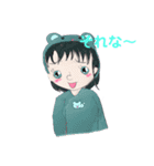 女の子(◡‿◡ฺ✿)（個別スタンプ：5）