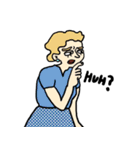 レトロファッションガールズ(英語)（個別スタンプ：6）