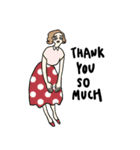 レトロファッションガールズ(英語)（個別スタンプ：13）