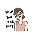 レトロファッションガールズ(英語)（個別スタンプ：35）