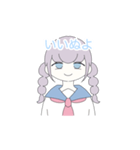 ぬ語を話す女の子（個別スタンプ：4）