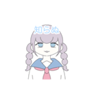 ぬ語を話す女の子（個別スタンプ：8）
