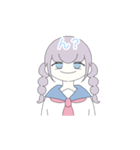 ぬ語を話す女の子（個別スタンプ：10）