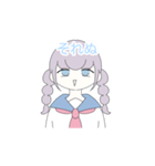 ぬ語を話す女の子（個別スタンプ：17）