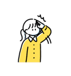素朴でかわいい女の子と猫のスタンプ（個別スタンプ：22）