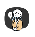 素朴でかわいい女の子と猫のスタンプ（個別スタンプ：38）