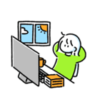 素朴でかわいい女の子と猫のスタンプ（個別スタンプ：39）