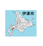北海道の市町村地図 その2（個別スタンプ：16）