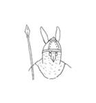 うさぎの兵士（個別スタンプ：24）