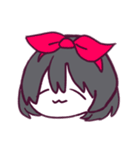かちゅーしゃじょしのしゃしんかこう（個別スタンプ：1）