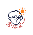 パーマな2人のキホンスタンプ（個別スタンプ：1）