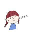 身内ネタを言う女の子（個別スタンプ：7）