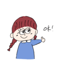 身内ネタを言う女の子（個別スタンプ：8）