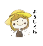 がんばれ！ぼうしちゃん！（個別スタンプ：1）