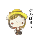 がんばれ！ぼうしちゃん！（個別スタンプ：3）
