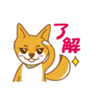 やんちゃ柴犬 茶々 短いリアクション（個別スタンプ：20）