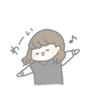ほのぼの淡色女の子（個別スタンプ：11）