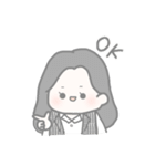 ほのぼの淡色女の子（個別スタンプ：16）
