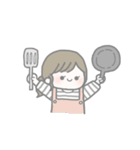 ほのぼの淡色女の子（個別スタンプ：19）