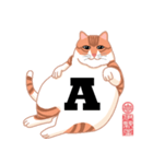 手話指文字・点字アート 英語（ネコ）（個別スタンプ：1）