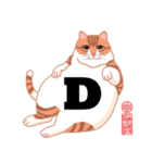 手話指文字・点字アート 英語（ネコ）（個別スタンプ：4）