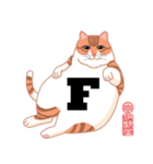 手話指文字・点字アート 英語（ネコ）（個別スタンプ：6）