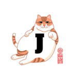 手話指文字・点字アート 英語（ネコ）（個別スタンプ：10）