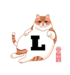 手話指文字・点字アート 英語（ネコ）（個別スタンプ：12）