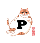 手話指文字・点字アート 英語（ネコ）（個別スタンプ：16）