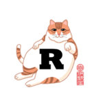 手話指文字・点字アート 英語（ネコ）（個別スタンプ：18）