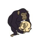 チンパンジーのスタンプ（個別スタンプ：21）