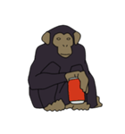 チンパンジーのスタンプ（個別スタンプ：35）
