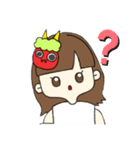 よく使える！鬼のお面をつけた女の子（個別スタンプ：4）