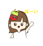 よく使える！鬼のお面をつけた女の子（個別スタンプ：6）