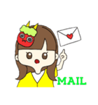 よく使える！鬼のお面をつけた女の子（個別スタンプ：13）