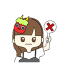 よく使える！鬼のお面をつけた女の子（個別スタンプ：16）