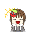 よく使える！鬼のお面をつけた女の子（個別スタンプ：30）