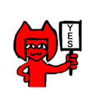 猫みたいな赤い子3（個別スタンプ：2）