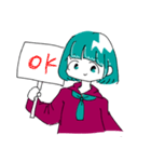 かんばんをもったおんなのこ（個別スタンプ：2）