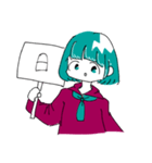 かんばんをもったおんなのこ（個別スタンプ：15）