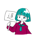かんばんをもったおんなのこ（個別スタンプ：34）