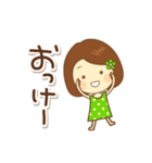 お花のヘアピンの女の子（個別スタンプ：11）