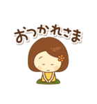 お花のヘアピンの女の子（個別スタンプ：16）